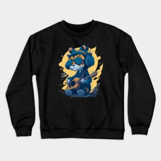 Musical Tiger: Whimsical Baby Rockstar Crewneck Sweatshirt